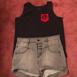 AOII black and red pocket tank